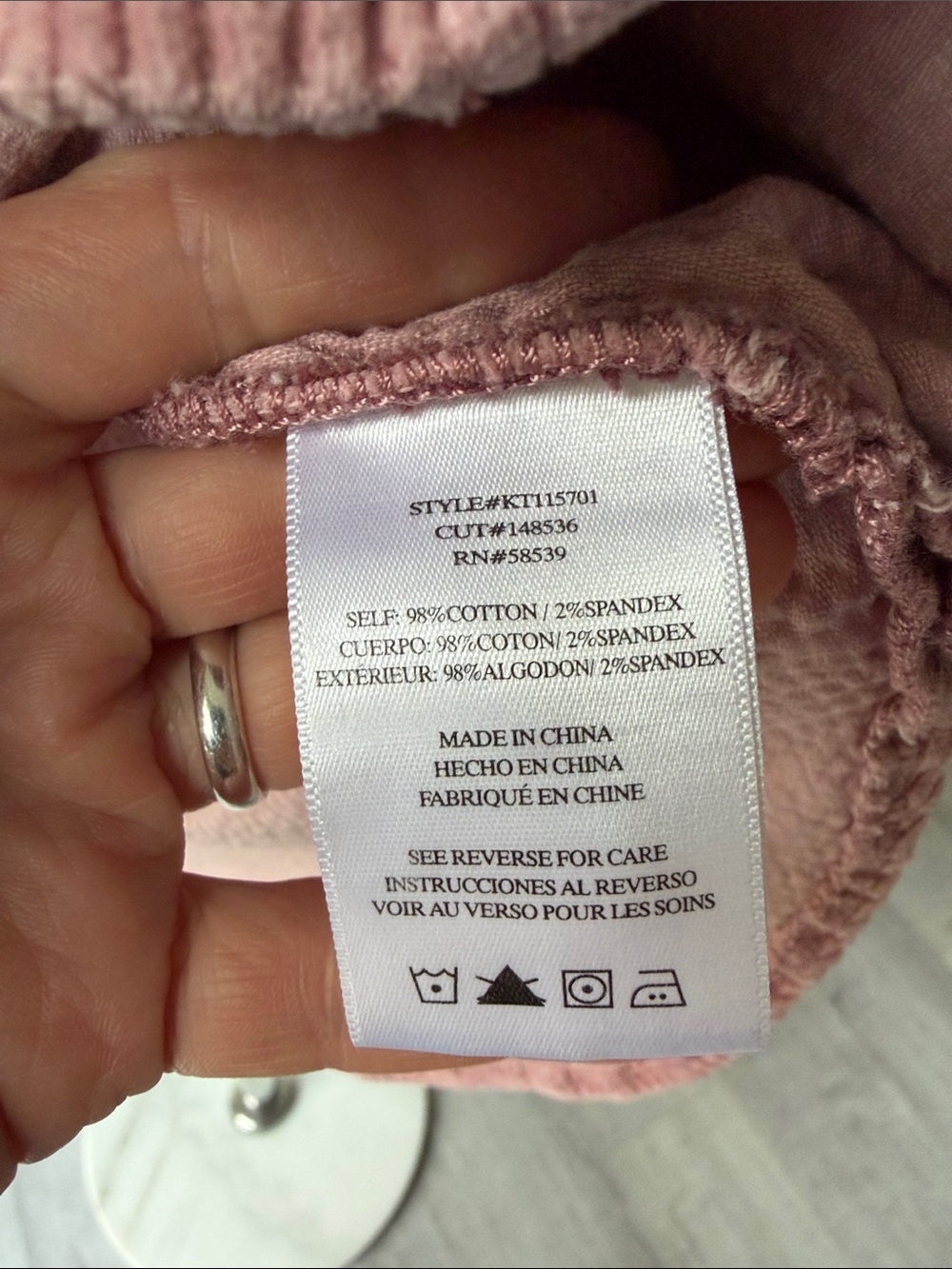 Kut from the Kloth Dusty Rose Corduroy Button Down Top, Size XS. - Picture 8 of 15